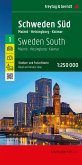Schweden Süd, Straßen- und Freizeitkarte 1:250.000, freytag & berndt
