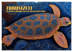 Traumzeit - KI-generierte Aborigine-Kunst aus dem Herzen Australiens (Wandkalender 2025 DIN A2 quer), CALVENDO Monatskalender