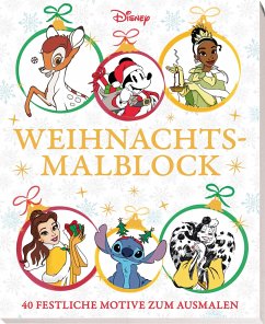 Disney: Weihnachtsmalblock: 40 festliche Motive zum Ausmalen - Disney