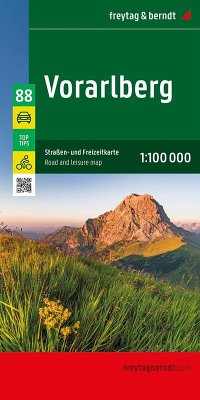 Cover Vorarlberg, Straßen- und Freizeitkarte 1:100.000, freytag & berndt