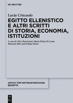 Cover Egitto ellenistico e altri scritti di storia, economia, istituzioni (eBook, PDF)
