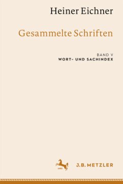 Cover Heiner Eichner: Gesammelte Schriften