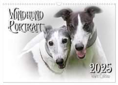 Windhund Portrait 2025 White Edition (Wandkalender 2025 DIN A3 quer), CALVENDO Monatskalender - Calvendo;Redecker, Andrea