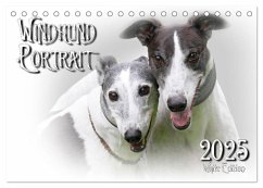 Windhund Portrait 2025 White Edition (Tischkalender 2025 DIN A5 quer), CALVENDO Monatskalender - Calvendo;Redecker, Andrea