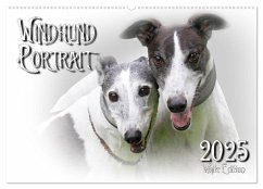 Windhund Portrait 2025 White Edition (Wandkalender 2025 DIN A2 quer), CALVENDO Monatskalender - Calvendo;Redecker, Andrea