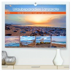 Urlaubsparadies Lanzarote (hochwertiger Premium Wandkalender 2025 DIN A2 quer), Kunstdruck in Hochglanz - Calvendo;Kramer, Christa