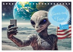 Aliens auf Tour (Tischkalender 2025 DIN A5 quer), CALVENDO Monatskalender - Calvendo;pixs:sell