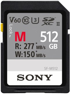 Sony SDXC M series 512GB UHS-II Class 10 U3 V60