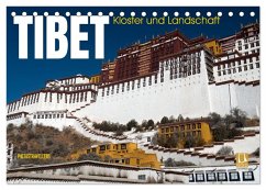 Tibet - Kloster und Landschaft (Tischkalender 2025 DIN A5 quer), CALVENDO Monatskalender - Calvendo;Photostravellers