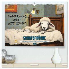 Schafsprüche (hochwertiger Premium Wandkalender 2025 DIN A2 quer), Kunstdruck in Hochglanz