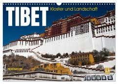 Tibet - Kloster und Landschaft (Wandkalender 2025 DIN A3 quer), CALVENDO Monatskalender - Calvendo;Photostravellers