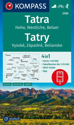 Cover KOMPASS Wanderkarte 2100 Tatra, Hohe, Westliche, Belaer, Tatry, Vysoké, Západné, Belianske 1:50.000