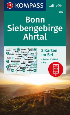 Cover KOMPASS Wanderkarten-Set 822 Bonn, Siebengebirge, Ahrtal (2 Karten) 1:35.000