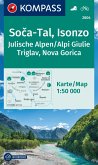 KOMPASS Wanderkarte 2804 Soca-Tal, Isonzo, Alpi Giulie / Julische Alpen, Triglav, Nova Gorica 1:50.000
