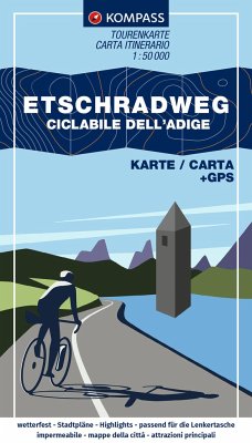 Cover KOMPASS Fahrrad-Tourenkarte Etschradweg - Ciclabile dell'Adige 1:50.000