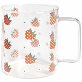 Glas Tasse Erdbeeren, Ø 8,5cm, H 9,5cm