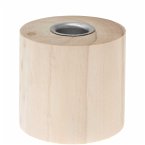 Holz Kerzenhalter rund, Ø 7,5 cm, H 7 cm, für Kerzen Ø 2,4 cm