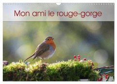 Mon ami le rouge-gorge (Calendrier mural 2025 DIN A3 vertical), CALVENDO calendrier mensuel