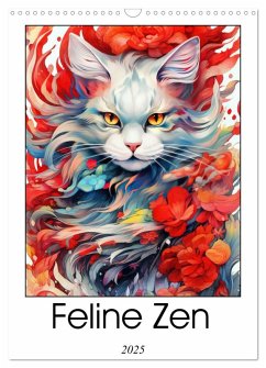 Feline Zen (Wall Calendar 2025 DIN A3 portrait), CALVENDO 12 Month Wall Calendar - Jaszke JBJart, Justyna