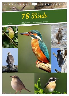 78 Birds (Wall Calendar 2025 DIN A4 portrait), CALVENDO 12 Month Wall Calendar