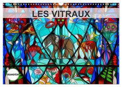 LES VITRAUX (Calendrier mural 2025 DIN A3 vertical), CALVENDO calendrier mensuel