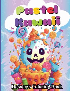 Pastel Kawaii Desserts Coloring Book - Tobba