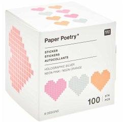 Cover Sticker Futschikato, Herzen, 100 Stk FSC MIX
