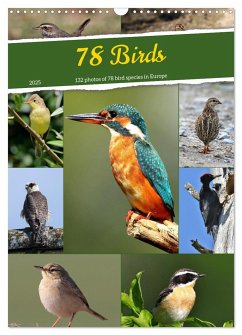 78 Birds (Wall Calendar 2025 DIN A3 portrait), CALVENDO 12 Month Wall Calendar