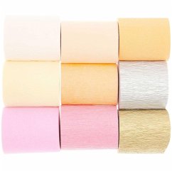 Cover Kreppbänder, Blüten Mix, FSC MIX, 9 Stk, 5,5 cm x 10 m