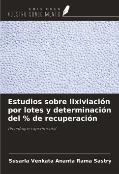 Cover Estudios sobre lixiviación por lotes y determinación del % de recuperación