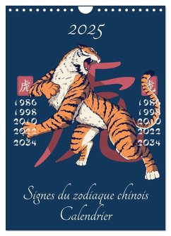 Signes du zodiaque chinois (Calendrier mural 2025 DIN A4 horizontal), CALVENDO calendrier mensuel - Schmidt, Luca