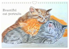 Beautiful cat portraits (Wall Calendar 2025 DIN A4 landscape), CALVENDO 12 Month Wall Calendar - Kerstin Heuser, PortraiTierART