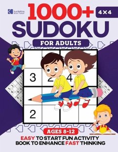 Kunlektra Brain Teaser 1000+ 4 x 4 Sudoku Puzzle Book for Kids - Brain Teaser, Kunlektra T