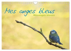 Mes anges bleus &quote;mésanges bleues&quote; (Calendrier mural 2025 DIN A4 vertical), CALVENDO calendrier mensuel