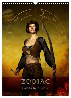 Zodiac Fantasy Circle (Wall Calendar 2025 DIN A3 portrait), CALVENDO 12 Month Wall Calendar - Glodde, Britta