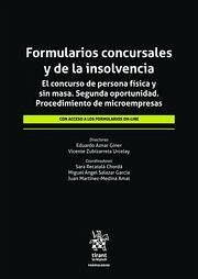 Formularios concursales y de la insolvencia. El concurso de persona física y sin masa. Segunda oportunidad