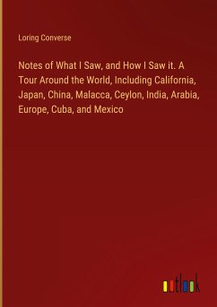 Notes of What I Saw, and How I Saw it. A Tour Around the World, Including California, Japan, China, Malacca, Ceylon, India, Arabia, Europe, Cuba, and Mexico - Converse, Loring