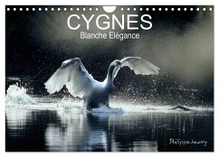 CYGNES. Blanche Elégance (Calendrier mural 2025 DIN A4 vertical), CALVENDO calendrier mensuel - Henry, Philippe