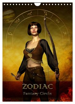 Zodiac Fantasy Circle (Wall Calendar 2025 DIN A4 portrait), CALVENDO 12 Month Wall Calendar - Glodde, Britta