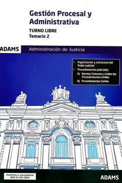 Temario 2 Gestión Procesal y Administrativa, turno libre