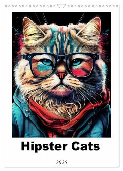 Hipster Cats (Wall Calendar 2025 DIN A3 portrait), CALVENDO 12 Month Wall Calendar - Jaszke JBJart, Justyna