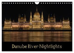 Danube River Nightlights (Wall Calendar 2025 DIN A4 landscape), CALVENDO 12 Month Wall Calendar