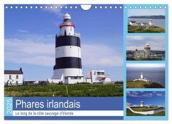 Phares irlandais Le long de la côte sauvage d'Irlande (Calendrier mural 2025 DIN A4 vertical), CALVENDO calendrier mensuel