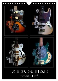 Rock Guitar Beauties (Wall Calendar 2025 DIN A4 portrait), CALVENDO 12 Month Wall Calendar
