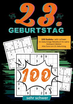 23. Geburtstag- Sudoku Geschenkbuch Cover 23. Geburtstag- Sudoku Geschenkbuch