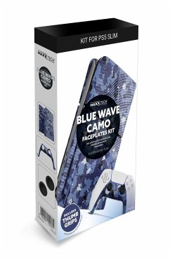 PS5 Slim Faceplates - Blue Wave Camo