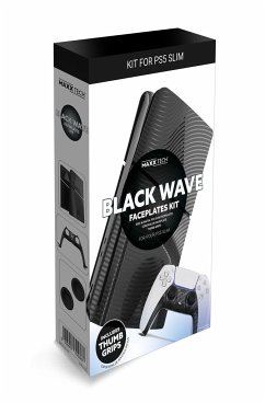 PS5 Slim Faceplates - Black Wave