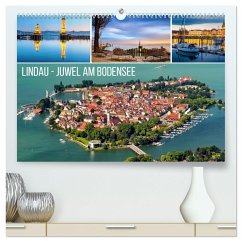 Lindau - Juwel am Bodensee (hochwertiger Premium Wandkalender 2025 DIN A2 quer), Kunstdruck in Hochglanz