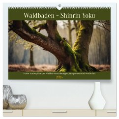 Waldbaden - Shinrin Yoku (hochwertiger Premium Wandkalender 2025 DIN A2 quer), Kunstdruck in Hochglanz