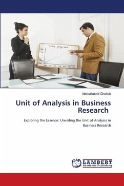 Unit of Analysis in Business Research - Ghallab, Abduallateef